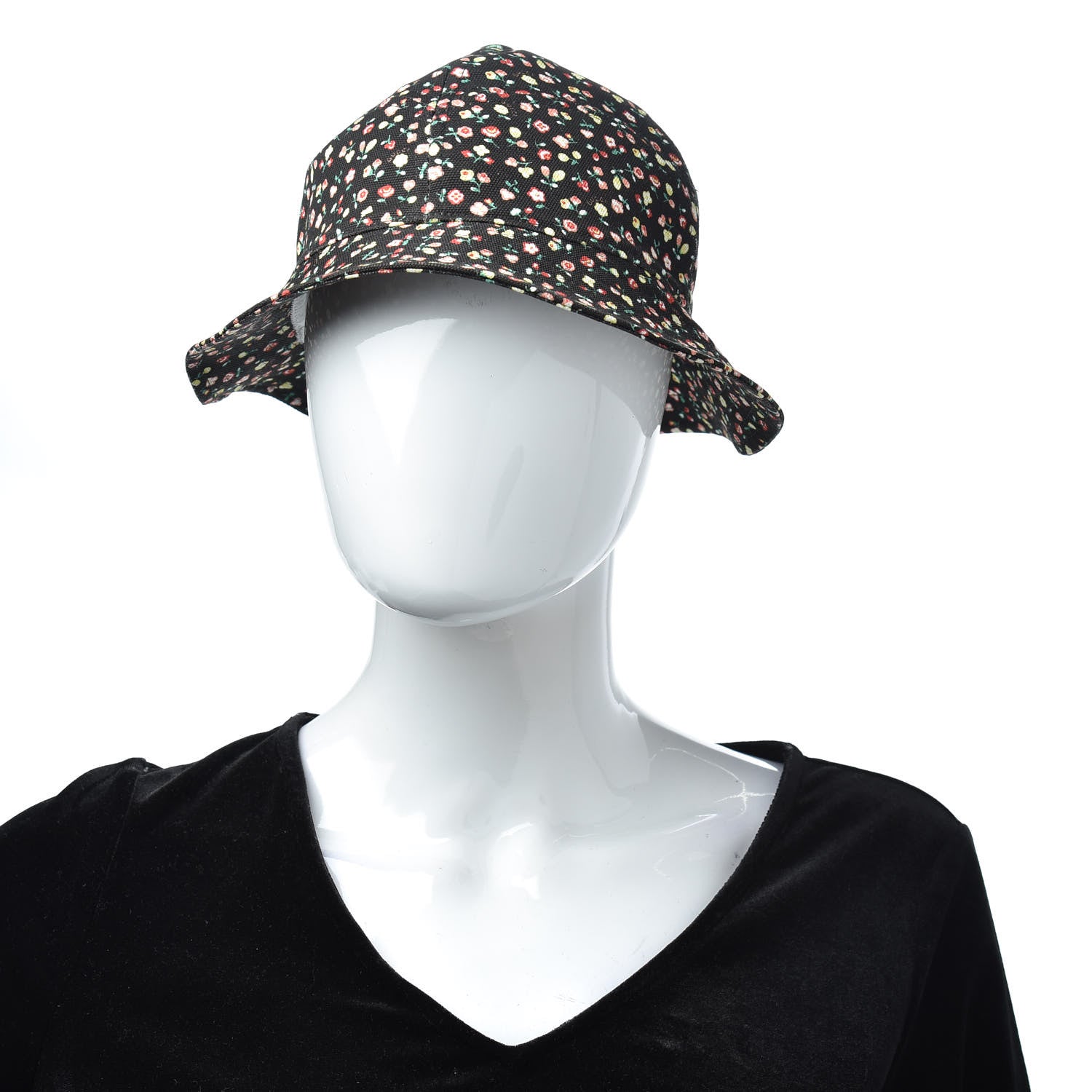 Gucci X LIBERTY OF LONDON Canvas Floral Print Bucket Hat S Black Multicolor 2 of 8