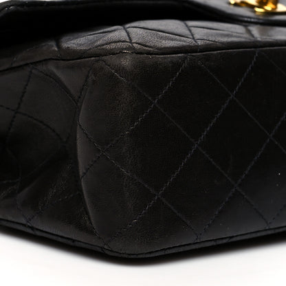 Chanel Lambskin Quilted Medium Double Flap Black 10 of 15