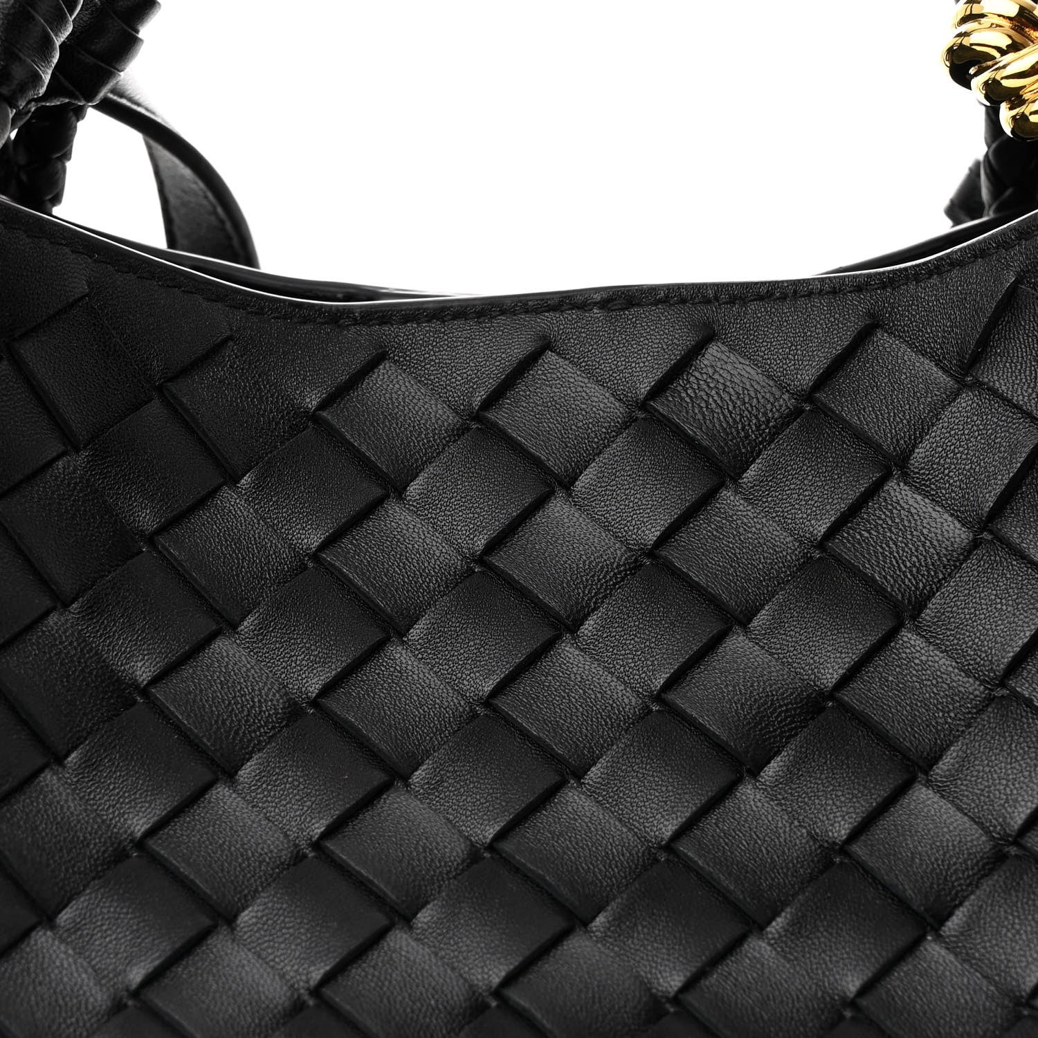 Bottega Veneta Nappa Intrecciato Medium Parachute Shoulder Bag Black 7 of 9