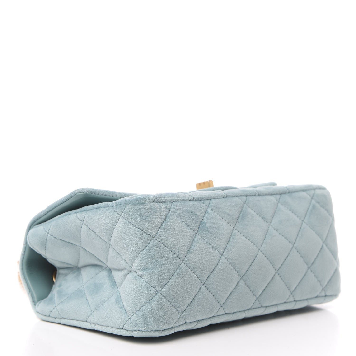 Chanel Velvet Quilted Mini 2.55 Reissue Flap Light Blue 4 of 10