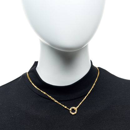 Cartier 18K Yellow Gold 2 Diamond LOVE Necklace 2 of 5