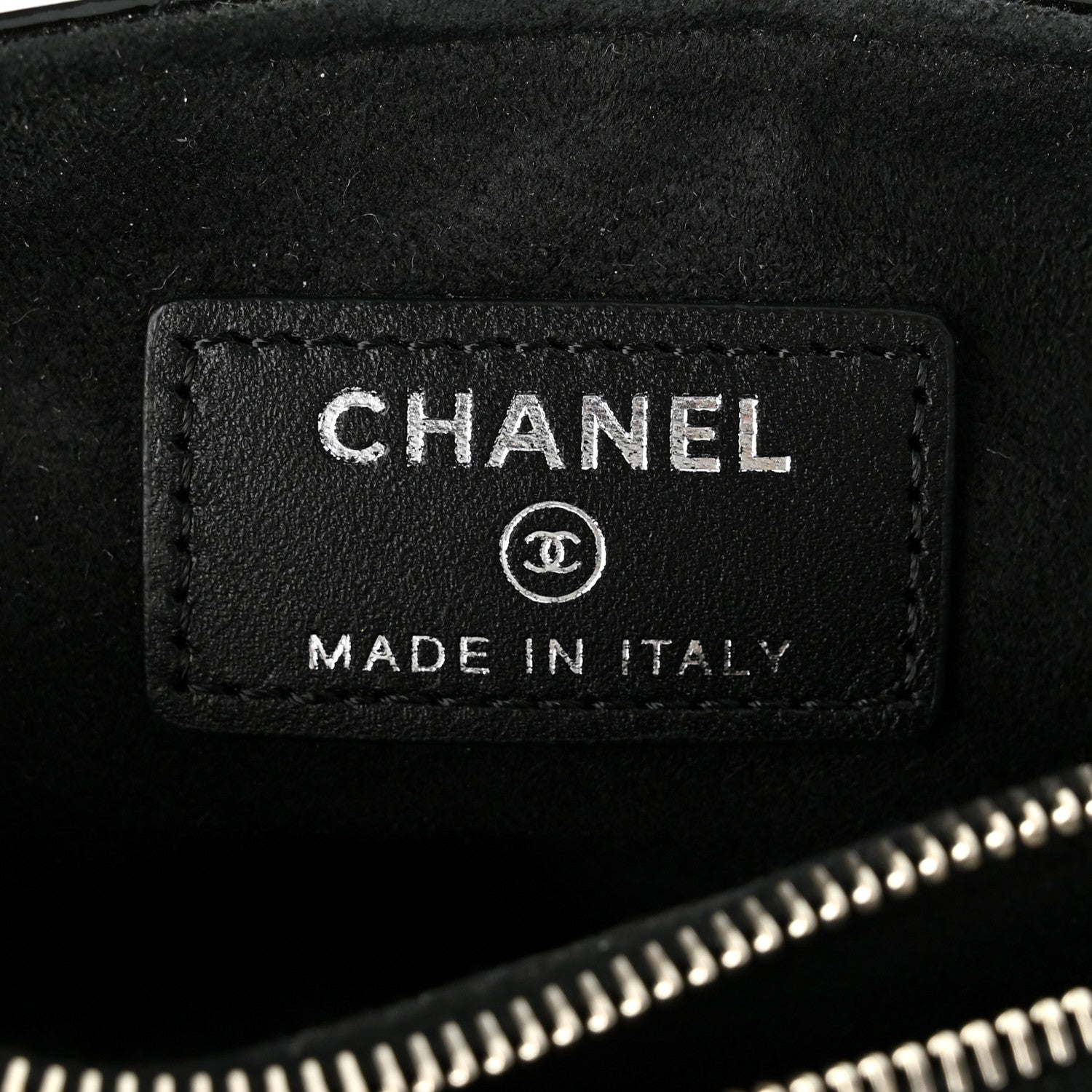 Chanel Patent Quilted Mini Phone Holder Clutch Black 6 of 7
