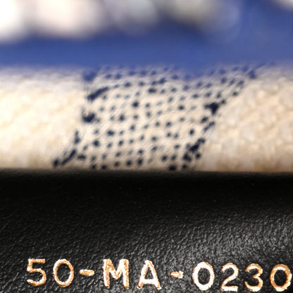 Christian Dior Canvas Embroidered Around the World Saddle Bag Blue 12 of 27