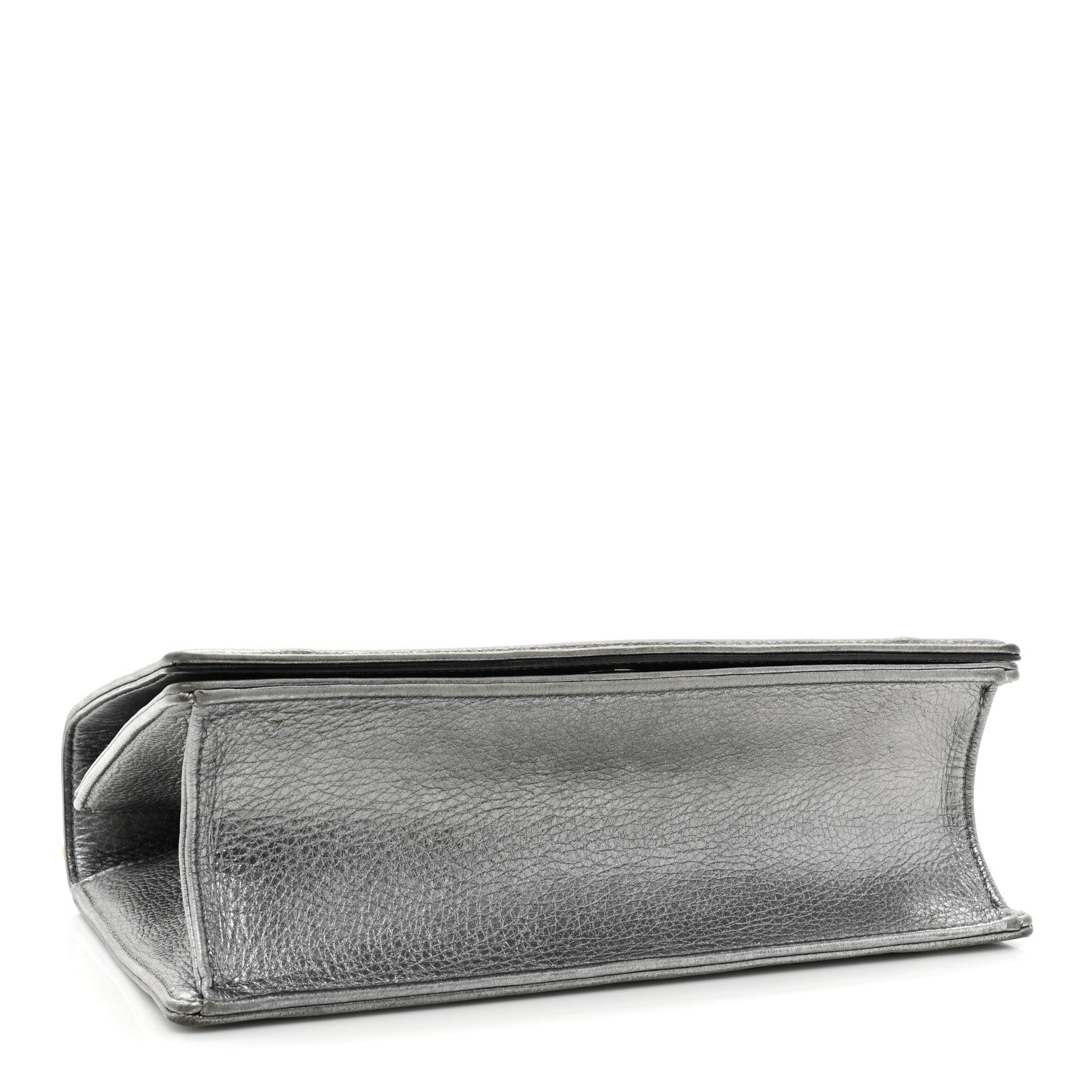 Christian Dior Metallic Grained Calfskin Medium Diorama Flap Bag Steel 4 of 15