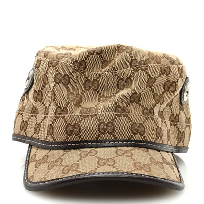 Gucci Monogram Military Hat XL Brown 3 of 8
