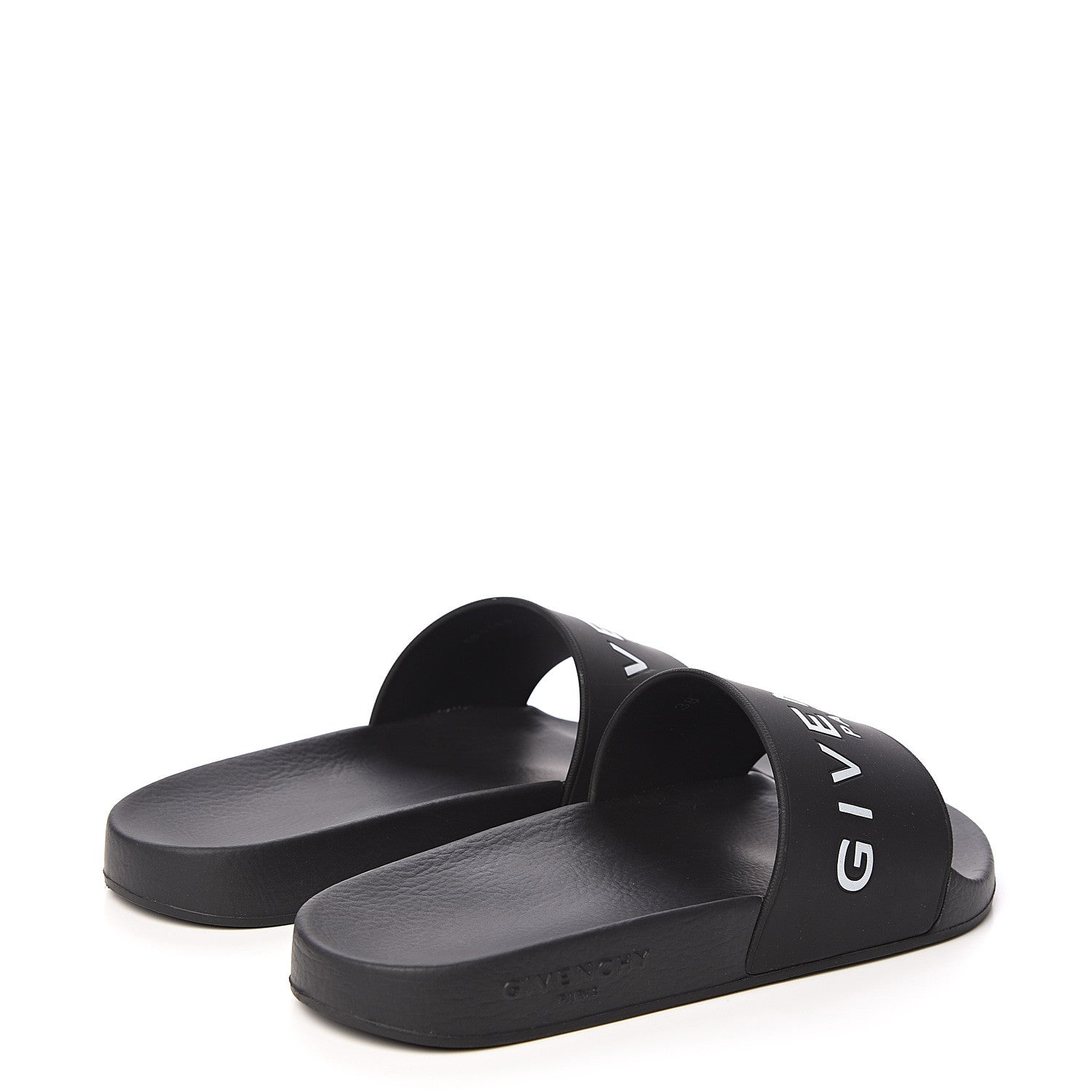 Givenchy Rubber Logo Pool Slide Sandals 38 Black 4 of 10