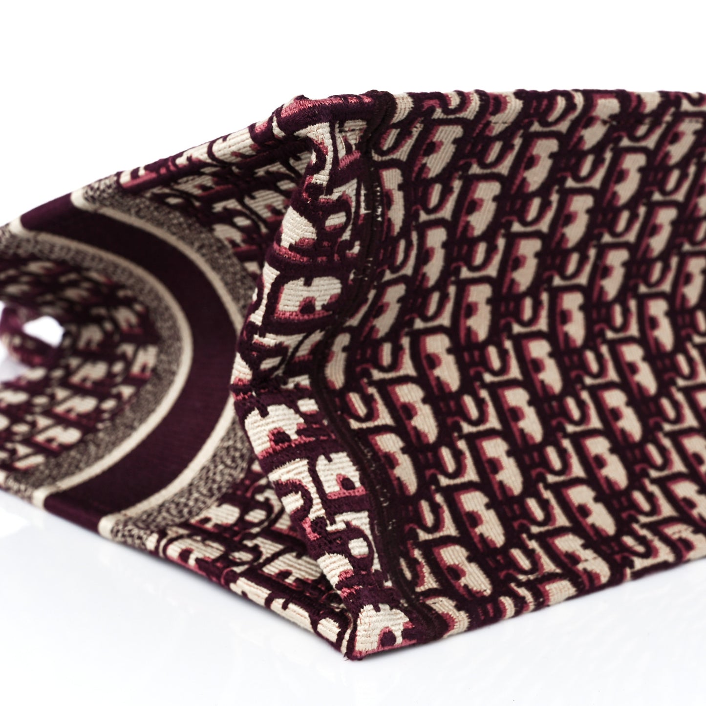 Oblique Medium Book Tote Burgundy Multicolor