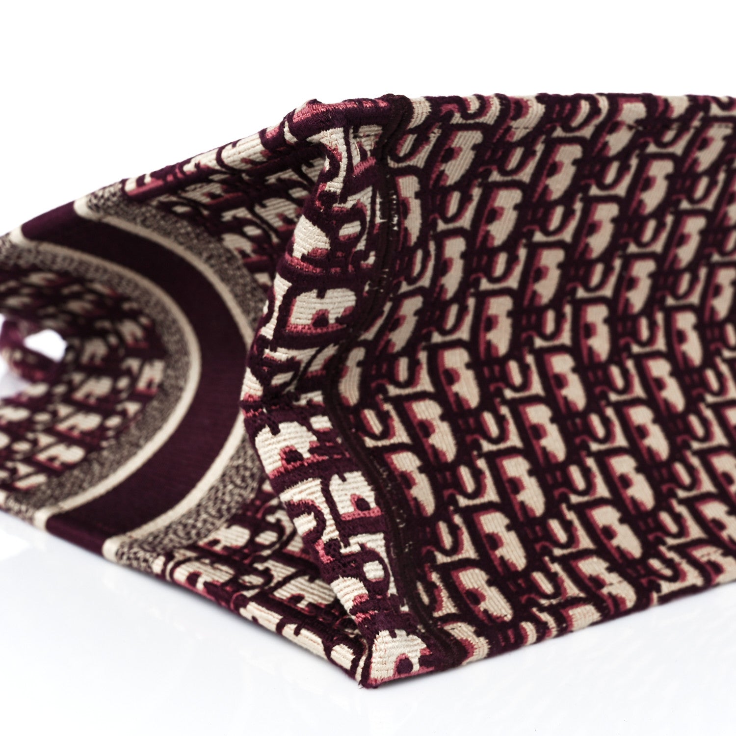 Christian Dior Oblique Medium Book Tote Burgundy Multicolor 7 of 8