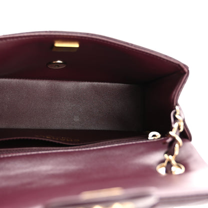 Chanel Lambskin Quilted Mini Rectangular Flap Dark Purple 5 of 12