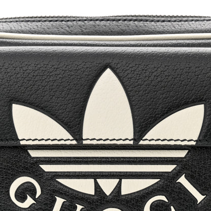 Gucci X ADIDAS Textured Dollar Calfskin Belt Bag Black 8 of 10