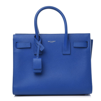 Saint Laurent Grained Calfskin Baby Sac De Jour Royal Blue 1 of 9