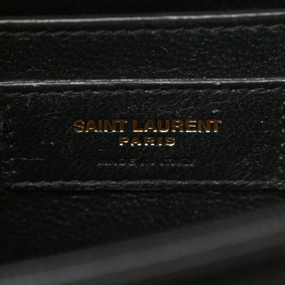 Saint Laurent Grain De Poudre Small Monogram Kate Satchel Black 6 of 10