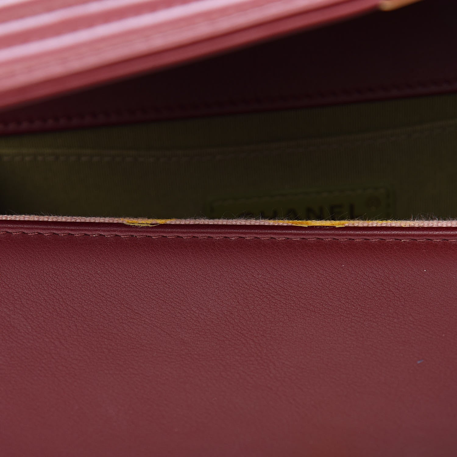 Chanel Calfskin Quilted Medium Boy Flap Burgundy 13 of 19