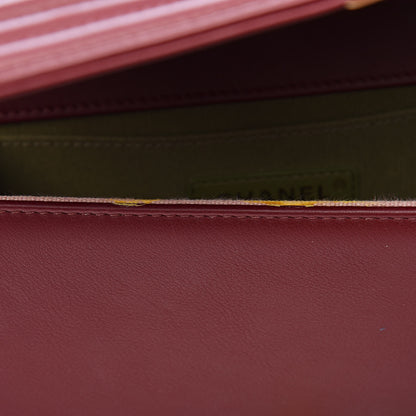 Chanel Calfskin Quilted Medium Boy Flap Burgundy 13 of 19