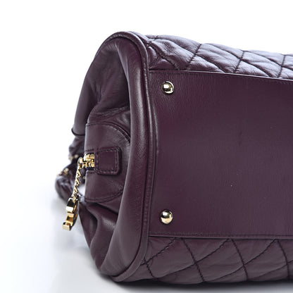 Chanel Lambskin Lady Braid Bowler Purple 8 of 11