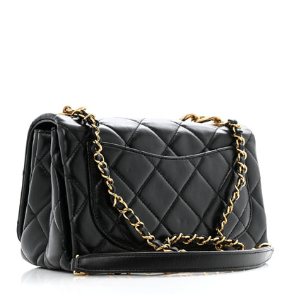 Chanel Lambskin Quilted Medium Color Match Flap Black 3 of 14