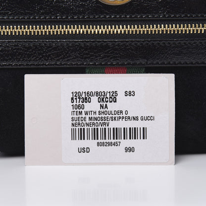 Gucci Suede Patent Web Mini Ophidia Shoulder Bag Black 11 of 11