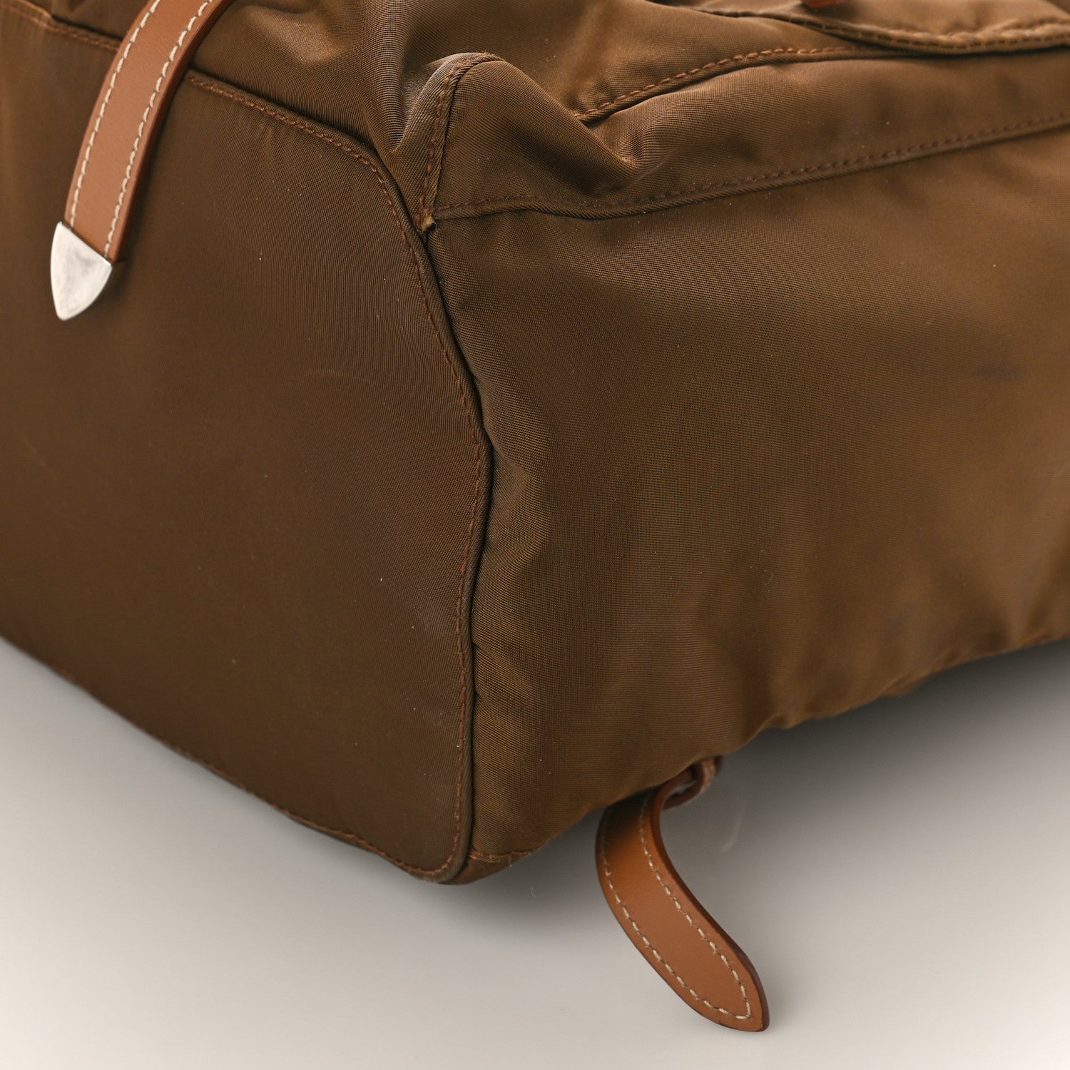 Prada Nylon Vela Saffiano Backpack Mimetico Caramel 8 of 8