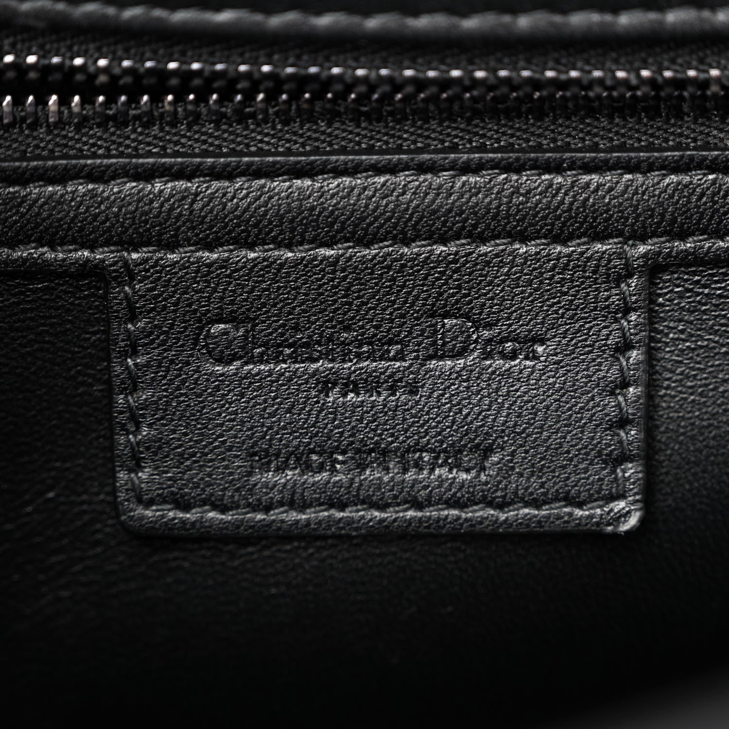 Christian Dior Calfskin Lucky Star Macrocannage Medium Caro Bag Black 6 of 11