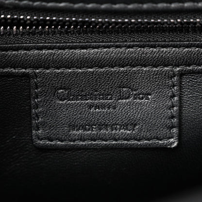 Christian Dior Calfskin Lucky Star Macrocannage Medium Caro Bag Black 6 of 11