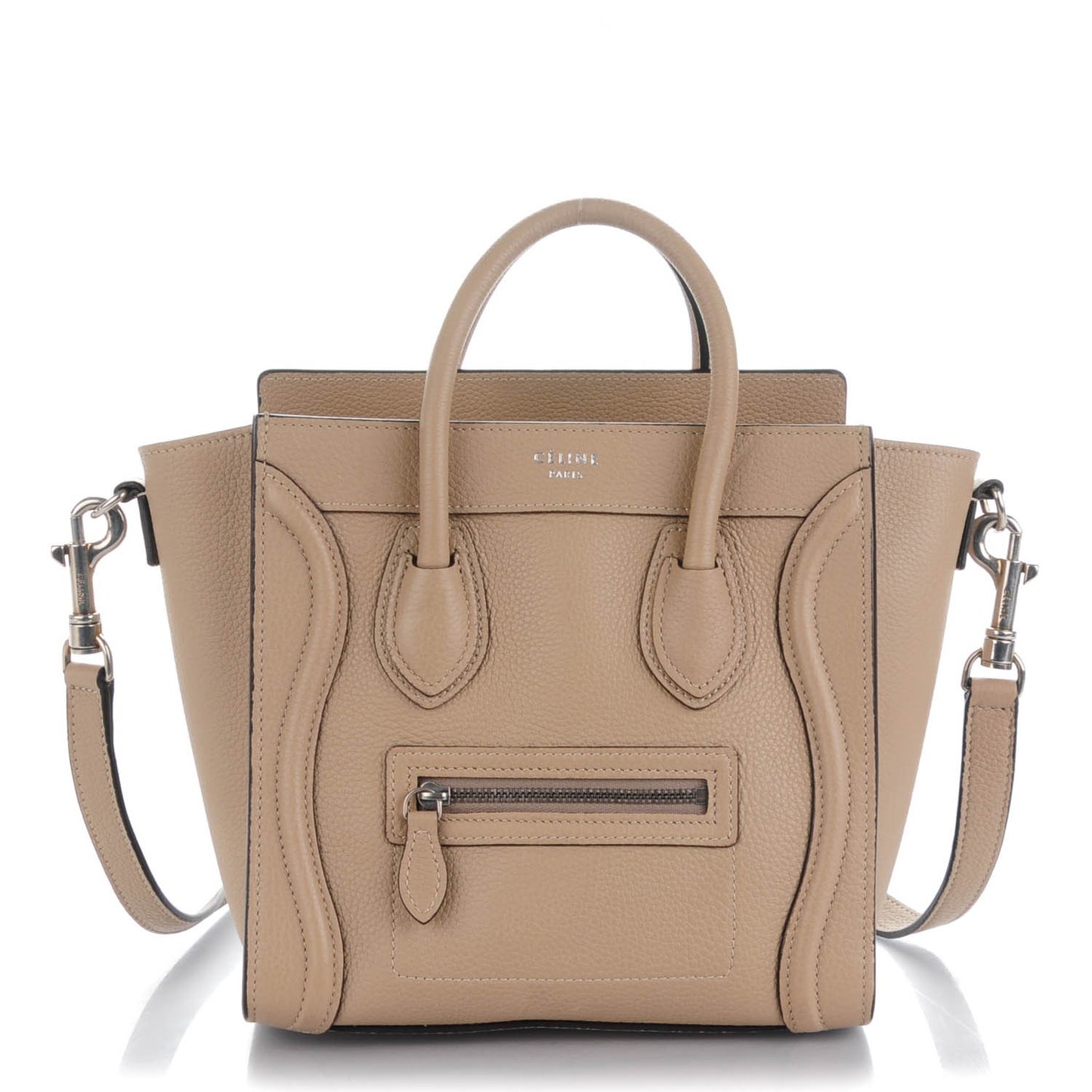 Drummed Calfskin Nano Luggage Dune