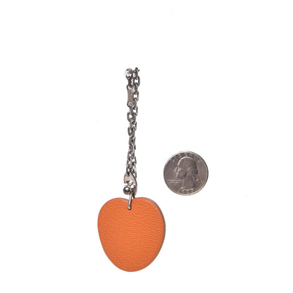 Hermes Chevre Mysore Orange Key Chain Bag Charm Orange 2 of 3