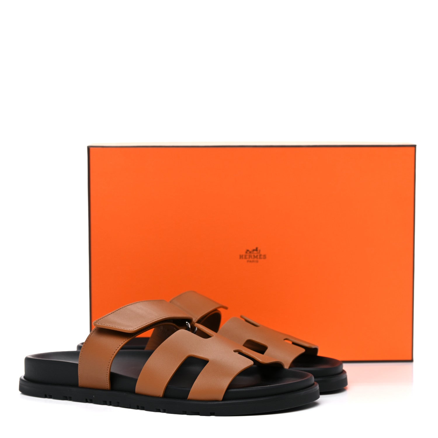 Hermes Calfskin Womens Chypre Sandals 38.5 Gold 9 of 9