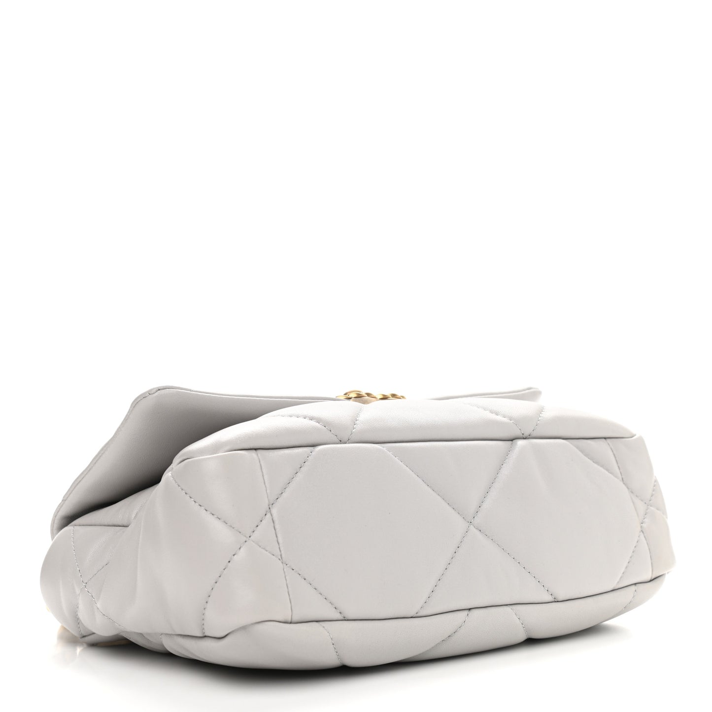 Lambskin Quilted Medium Chanel 19 Flap Grey