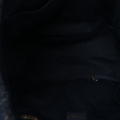 Chanel Lurex Canvas Medium Deauville Tote Navy Blue 5 of 10