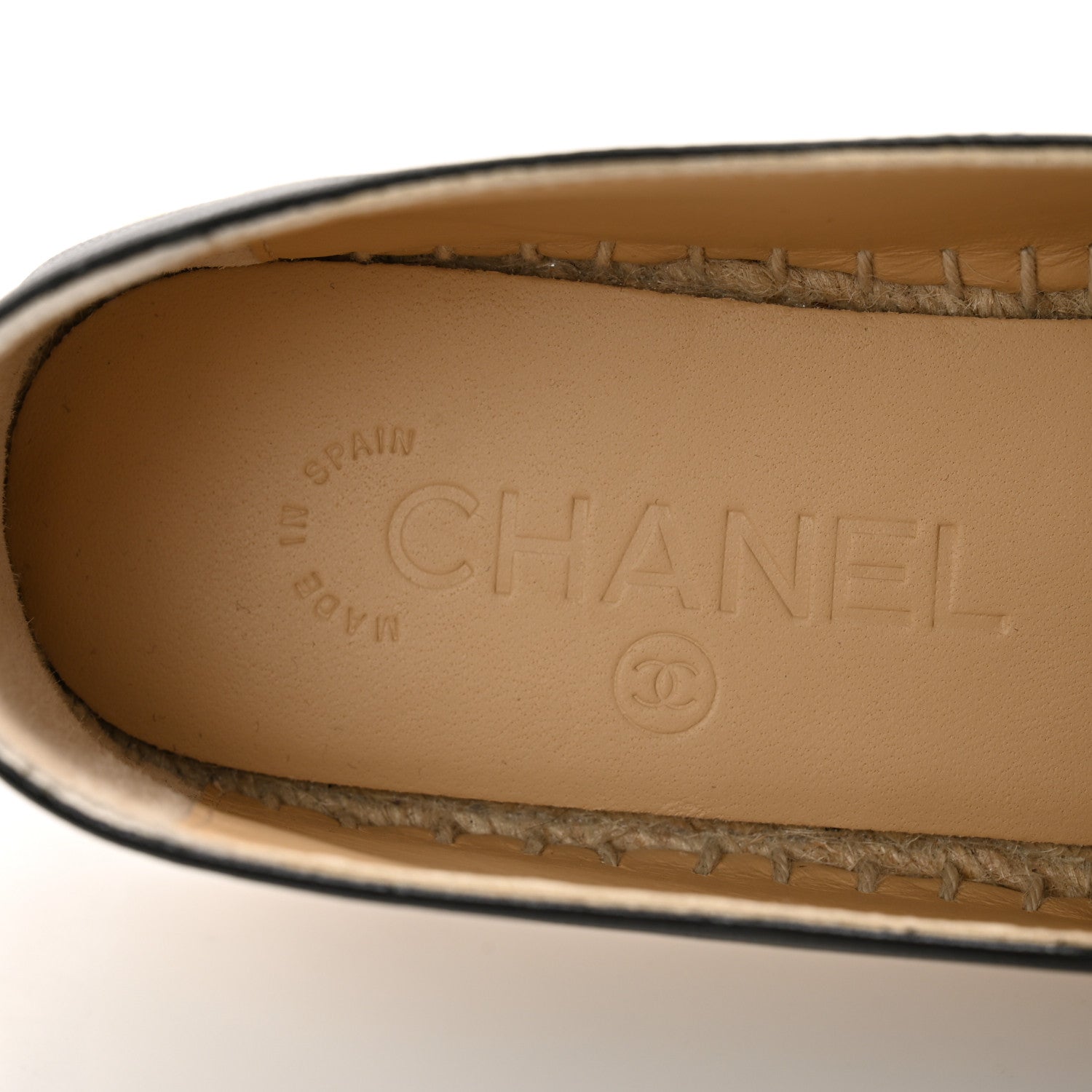 Chanel Lambskin CC Espadrilles 36 Black 6 of 9
