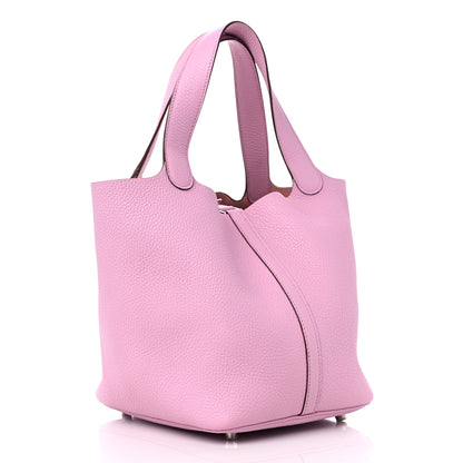Hermes Taurillon Clemence Picotin Lock 22 MM Mauve Sylvestre 3 of 9