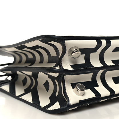 Fendi X MARC JACOBS Nappa Mini Peekaboo I SEE U Satchel Black White 9 of 11