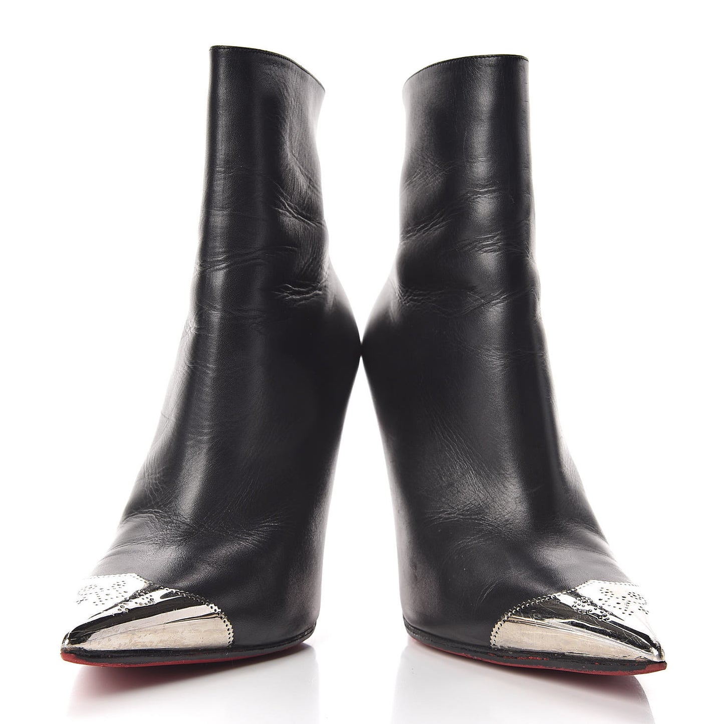 Calfskin Calamijane Booty 100 Ankle Boots 40.5 Black