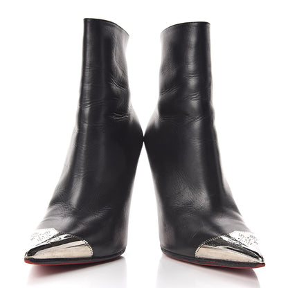 Christian Louboutin Calfskin Calamijane Booty 100 Ankle Boots 40.5 Black 6 of 12