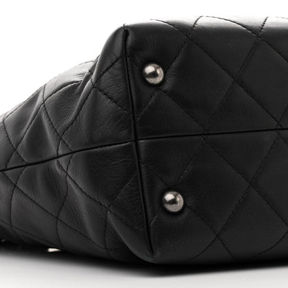 Chanel Calfskin Quilted Large Shopping In Chains Tote Black 9 of 11