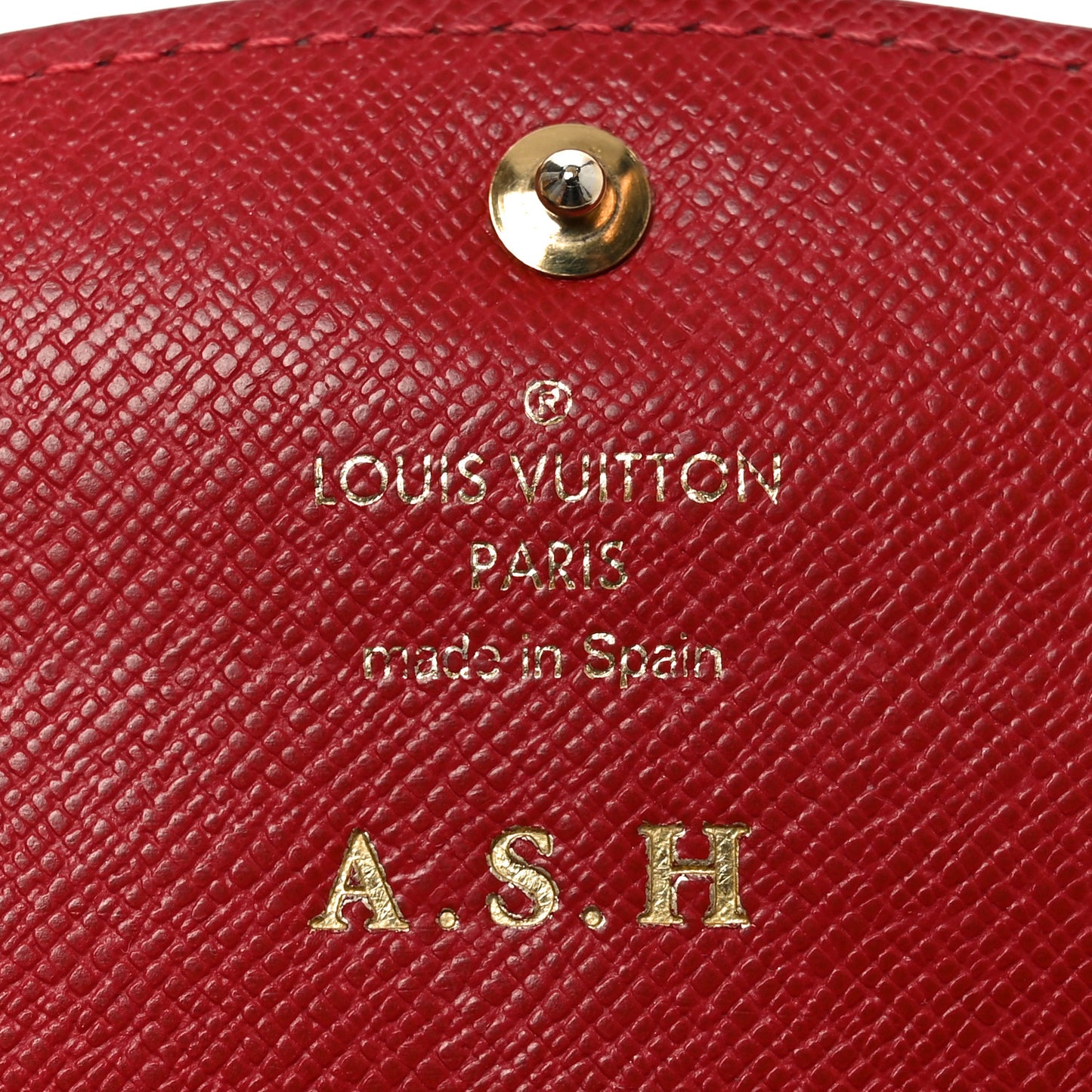 Damier Ebene Caissa Wallet Cherry