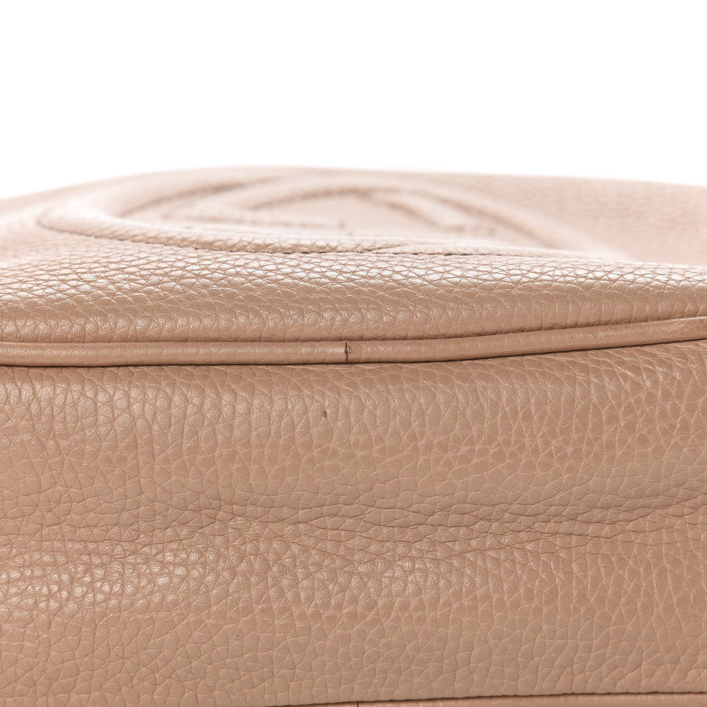 Pebbled Calfskin Small Soho Disco Bag Rose Beige