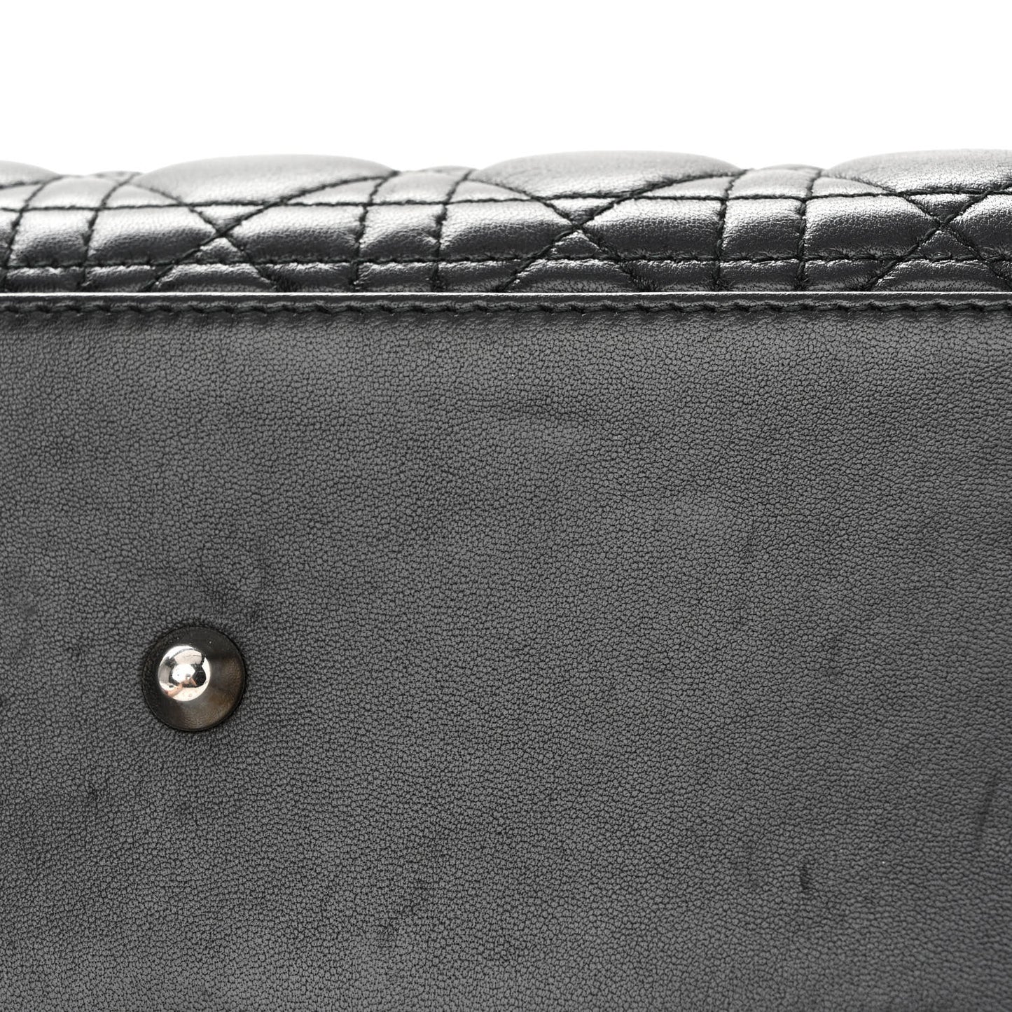 Lambskin Cannage Large Lady Dior Black
