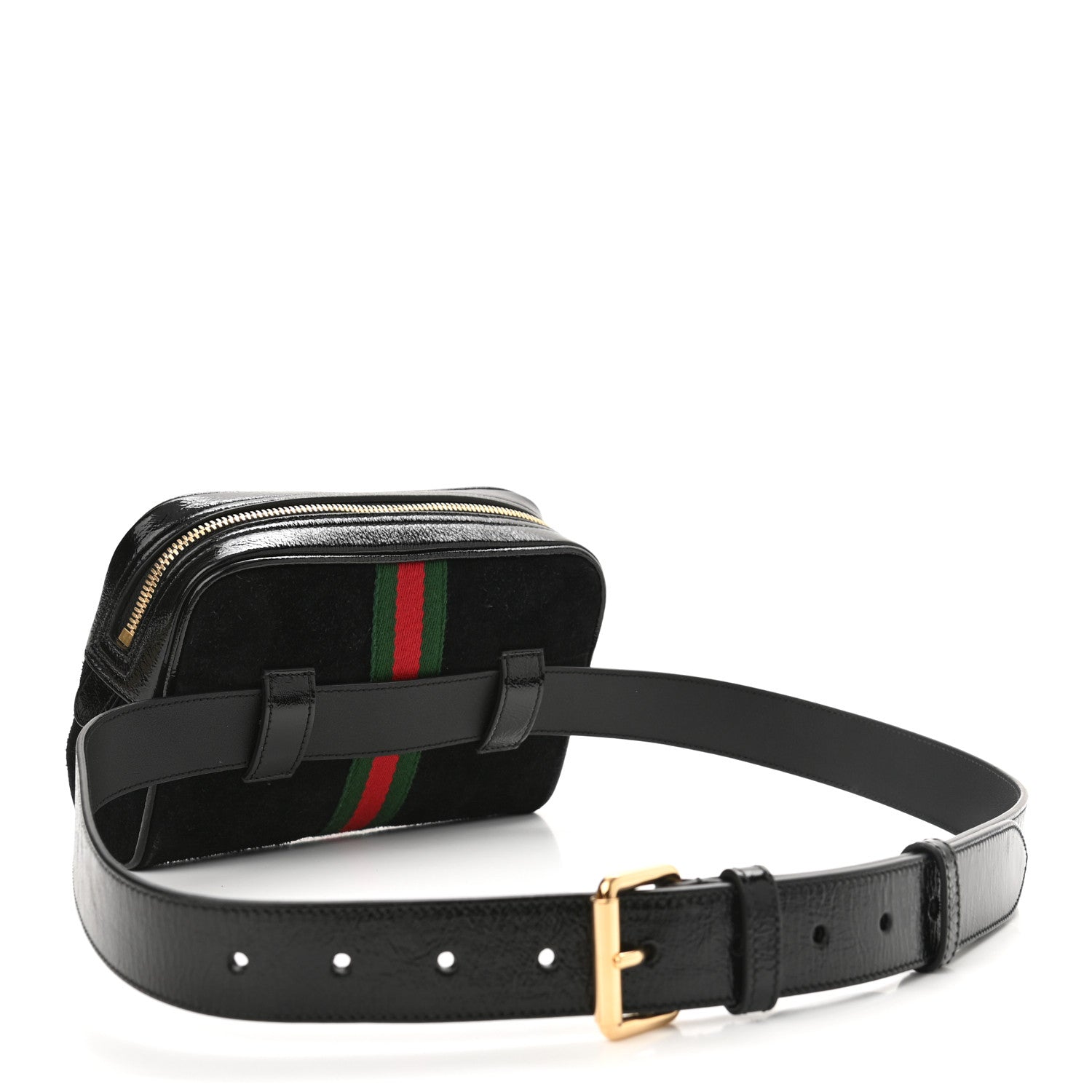 Gucci Suede Small Ophidia Belt Bag 95 38 Black 3 of 11
