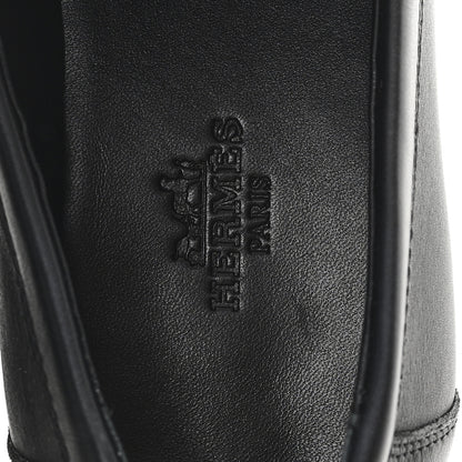 Hermes Calfskin Womens Destin Loafers 36 Black 8 of 10