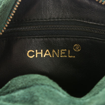 Chanel Suede Quilted CC Tassel Camera Case Dark Green 6 of 8