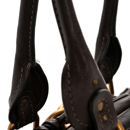 Chloe Grained Calfskin Paddington Tote Chocolate 12 of 15