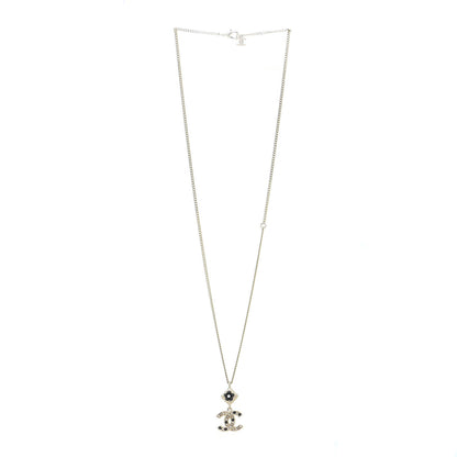 Chanel Crystal Pearl CC Candy Camellia Necklace Gold Black 3 of 6