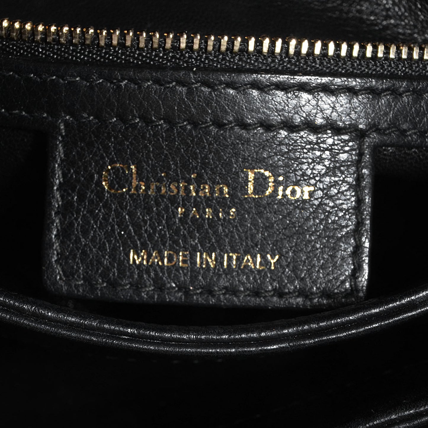Calfskin Small Diorling Black
