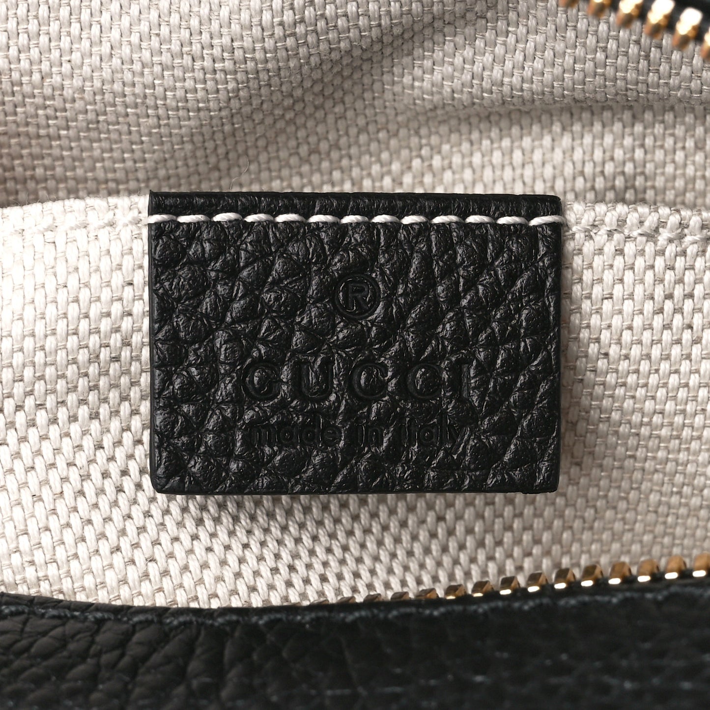 Pebbled Calfskin Small Soho Disco Bag Black