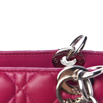 Christian Dior Lambskin Cannage Small Dior Soft Zipped Shopping Tote Pink 14 of 18