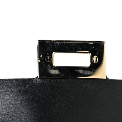 Valentino Garavani Vitello Rockstud Flip Lock Flap Messenger Black 13 of 16