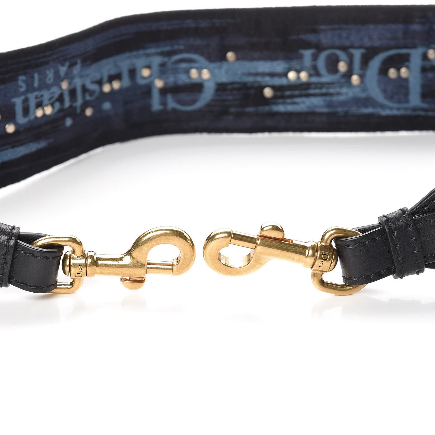 Canvas Embroidered Studded KaleiDiorscopic Adjustable Shoulder Strap Blue