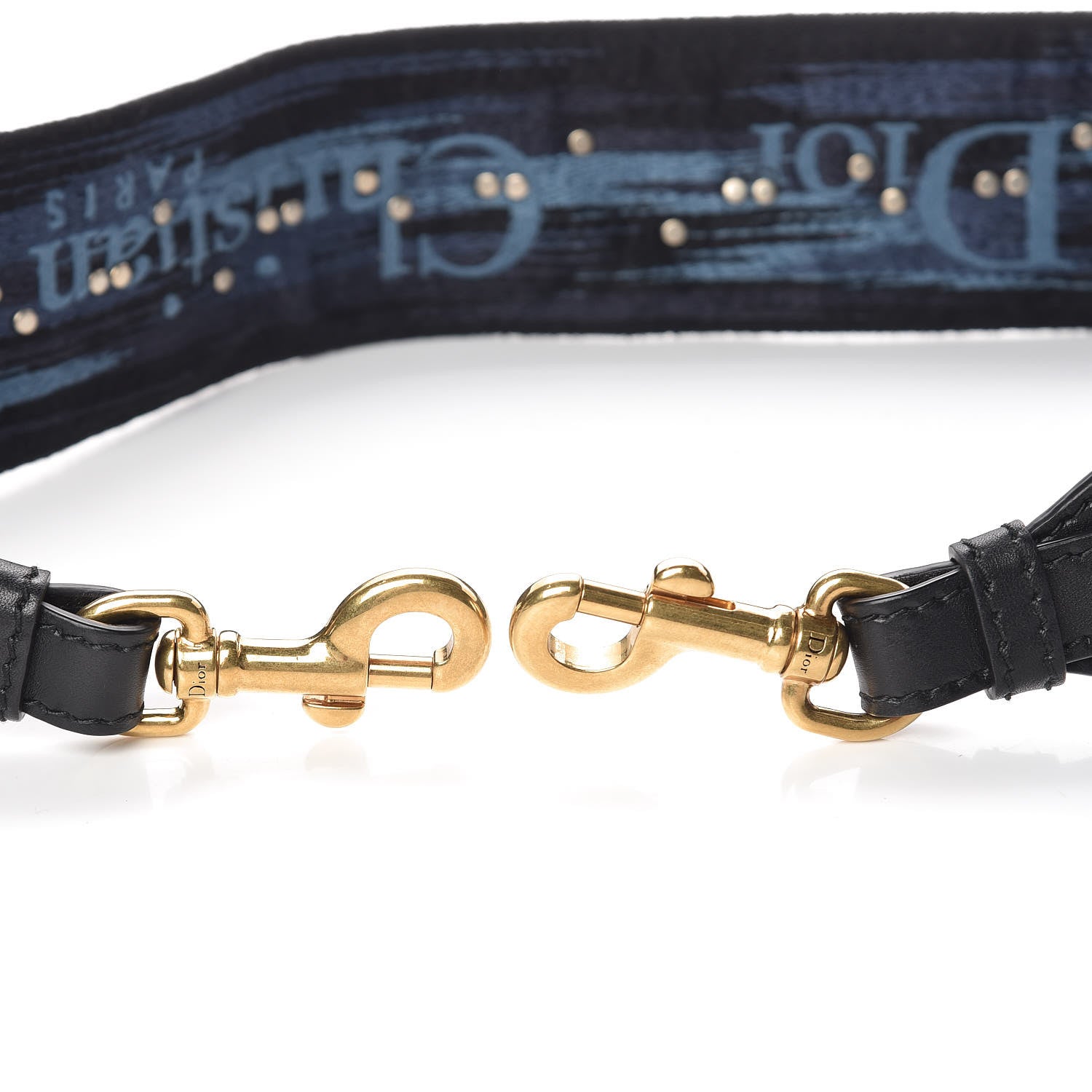 Christian Dior Canvas Embroidered Studded KaleiDiorscopic Adjustable Shoulder Strap Blue 4 of 5
