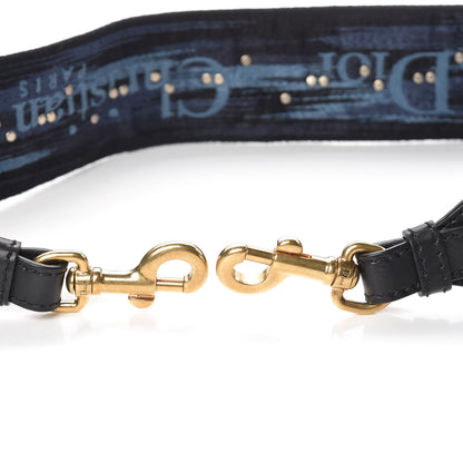 Christian Dior Canvas Embroidered Studded KaleiDiorscopic Adjustable Shoulder Strap Blue 4 of 5